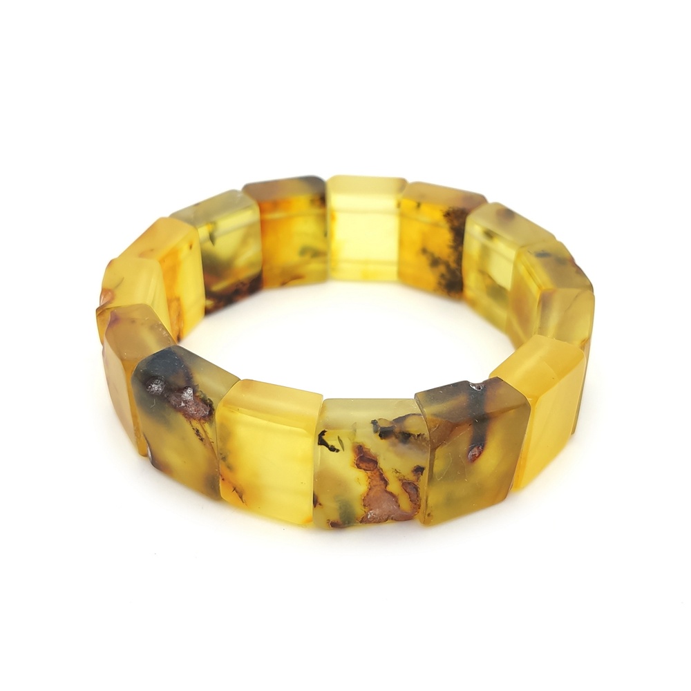 Браслет "Пластина" янтарь